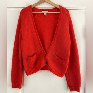 Amazing Vintage Axiom Mohair/Acrylic Bright Red Cardigan - M